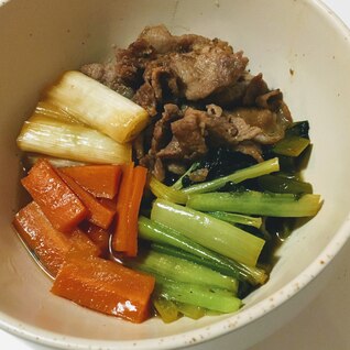 豚肉と小松菜のすき煮